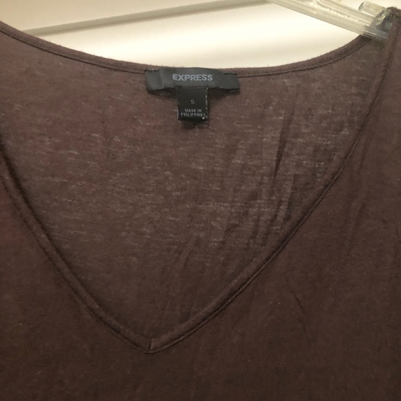 Express Brown Bat Sleeve Shirt - Picture 3 of 3